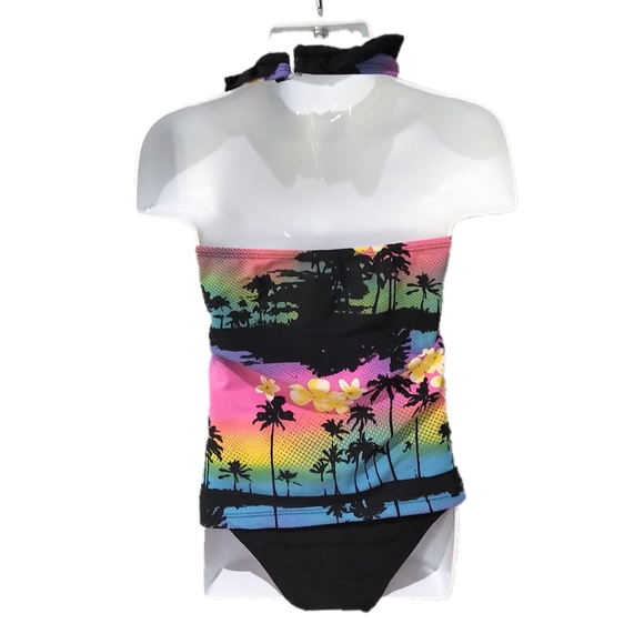 InGear Girl's Ruffle Halter Tankini - Size 10/12 - Picture 2 of 5